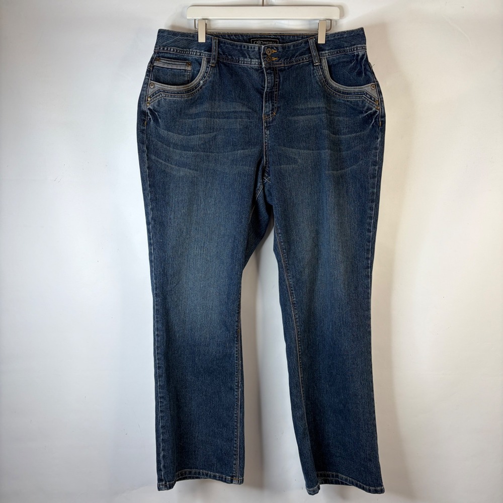 Cato Premium Jeans Women 20W Blue Straight Leg Mid Rise Stretch Denim Pants